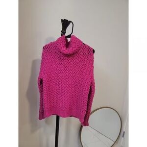 Valentino Vibrant Pink Cowl Neck Sweater